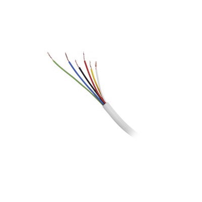 ( Venta de cable por metro ) 6 X 22 AWG, Uso INTERIOR, de color blanco para aplicaciones de alarmas de intrusión y automatización.