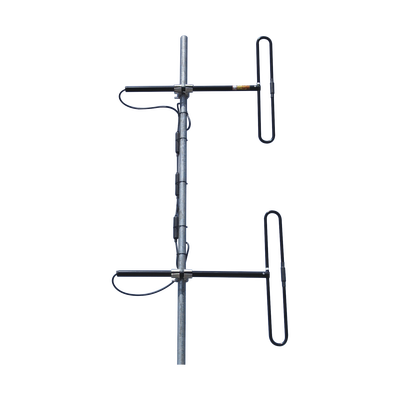Antena Base Aérea de 2 Dipolos, 110-138 MHz, 3-5.6 dB, 28 MHz, 500 Watt, N Macho.