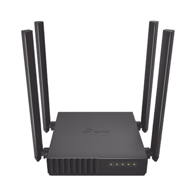 Router Inalámbrico doble banda AC, 2.4 GHz y 5 GHz Hasta 1200 Mbps, 4 antenas externas omnidireccional, 4 Puertos LAN 10/100 Mbps, 1 Puerto WAN 10/100 Mbps, Versión 6