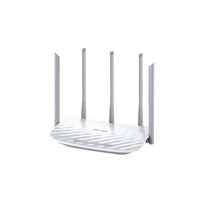 Router Inalámbrico doble banda AC, 2.4 GHz y 5 GHz Hasta 1350 Mbps, 5 antenas externas omnidireccional, 4 Puertos LAN 10/100 Mbps, 1 Puerto WAN 10/100 Mbps