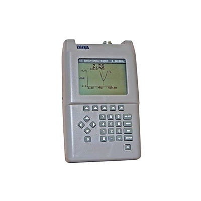 Probador de Antenas Gráfico de uso Rudo, Portátil de 5-520 MHz, Resolución de 20 kHz, Perdida por Retorno, VSWR, Coeficiente de Reflexión (Rho), RS-232.
