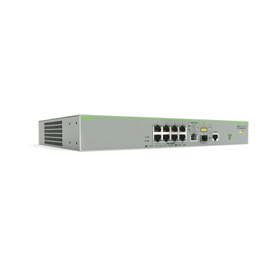 Switch PoE+ Administrable CentreCOM FS980M, Capa 3 de 8 Puertos 10/100 Mbps + 1 puerto RJ45 Gigabit/SFP Combo, 150 W