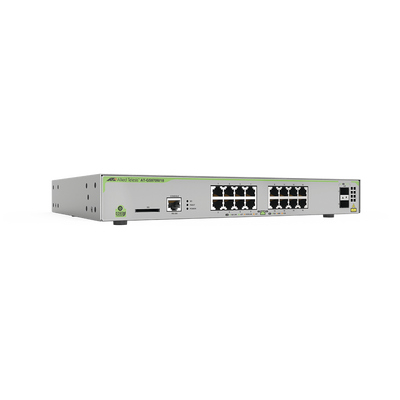 Switch Administrable CentreCOM GS970M, Capa 3 de 16 Puertos 10/100/1000 Mbps + 2 puertos SFP Gigabit