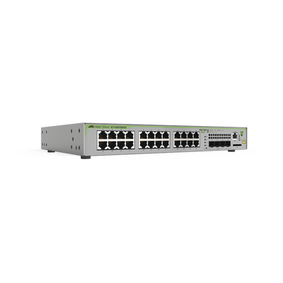 Switch Administrable CentreCOM GS970M, Capa 3 de 24 Puertos 10/100/1000 Mbps + 4 SFP Gigabit