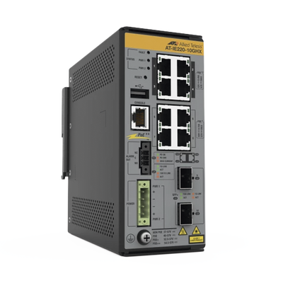 8x 10/100/1000T, 2x 1G/10G SFP+, Industrial Ethernet, Layer 2+ Switch, PoE++