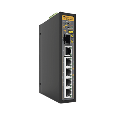 Switch Industrial PoE+ administrable Web SMART de 5 Puertos 10/100/1000 Mbps (4 Puertos son PoE+) + 1 puertos SFP, 90 W