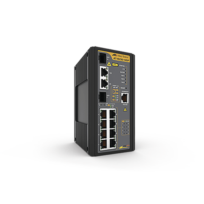 Switch Industrial PoE+ administrable de 8 Puertos 10/100/1000 Mbps + 2 puertos SFP Combo, 120 W