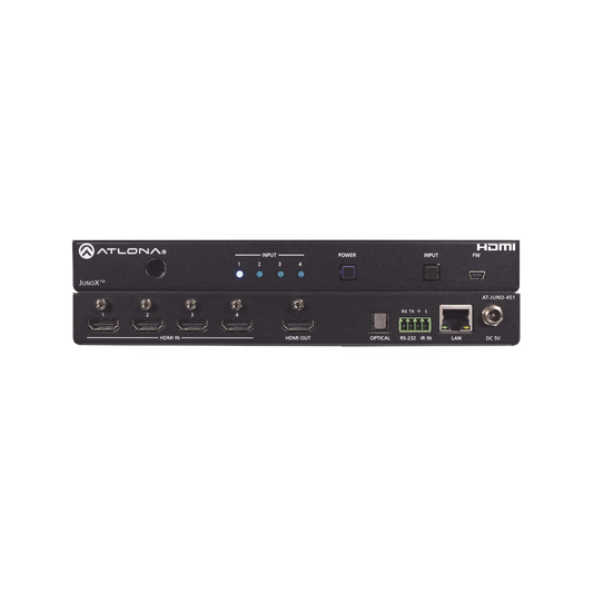 ATLONA 4K HDR FOUR-INPUT HDMI SWITCHER WITH AUTO-SWITCHING