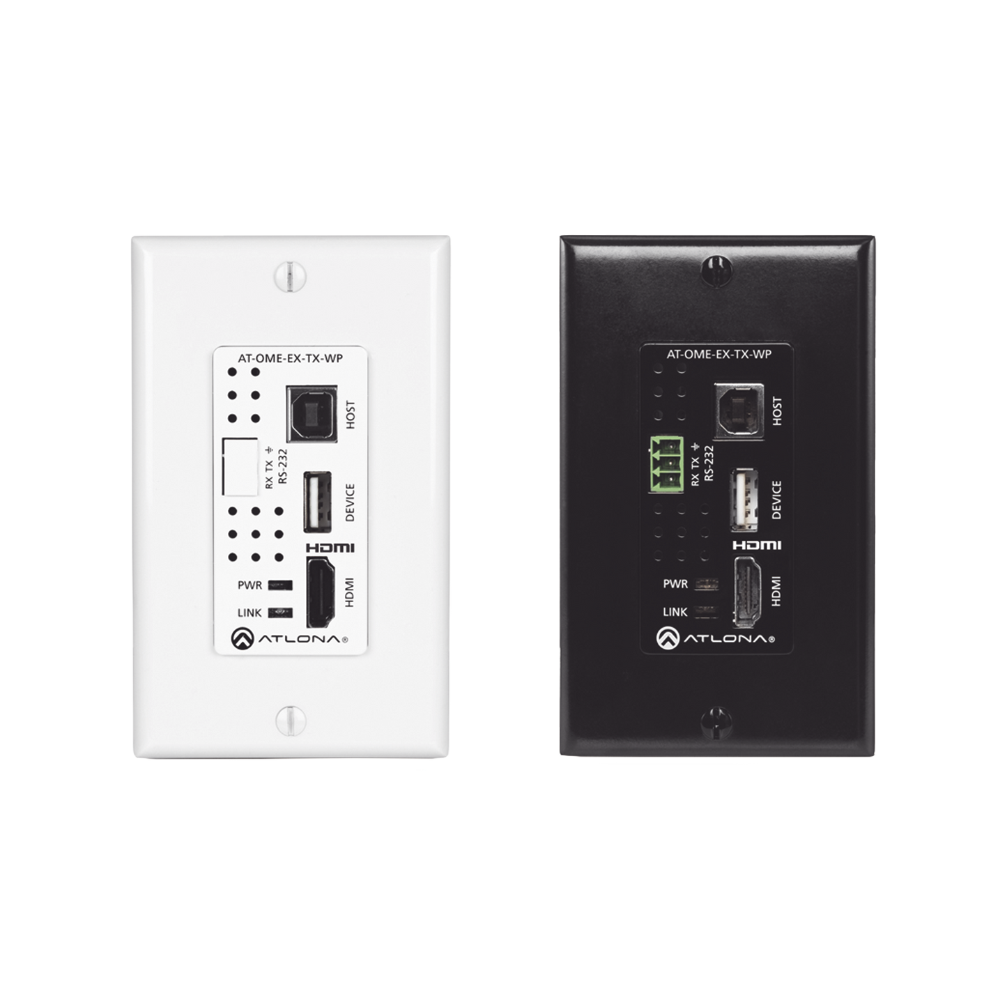 ATLONA SINGLE GANG  TX WALL PLATE WITH USB PASS THROUGH