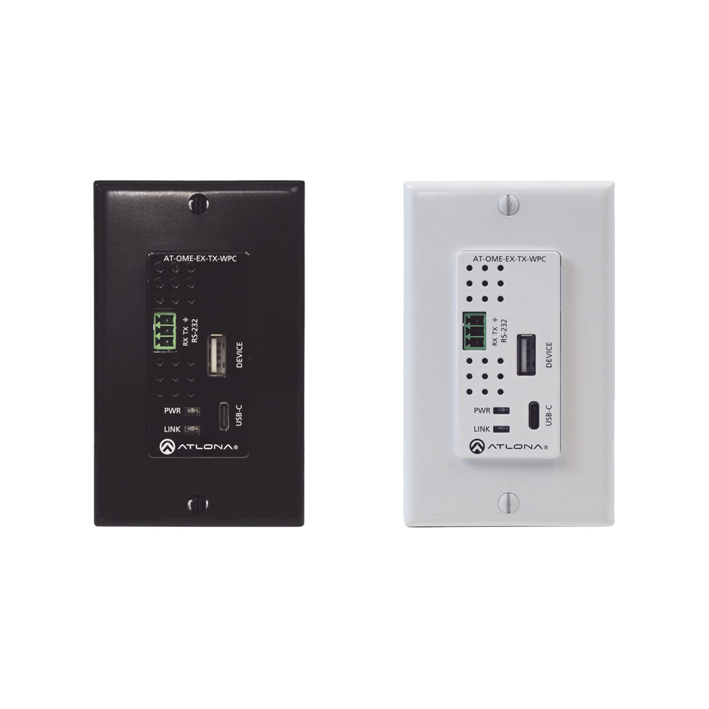 OMEGA SINGLE GANG WALL PLATE WITH USB-C INPUT AND USB DATA SUPPORT