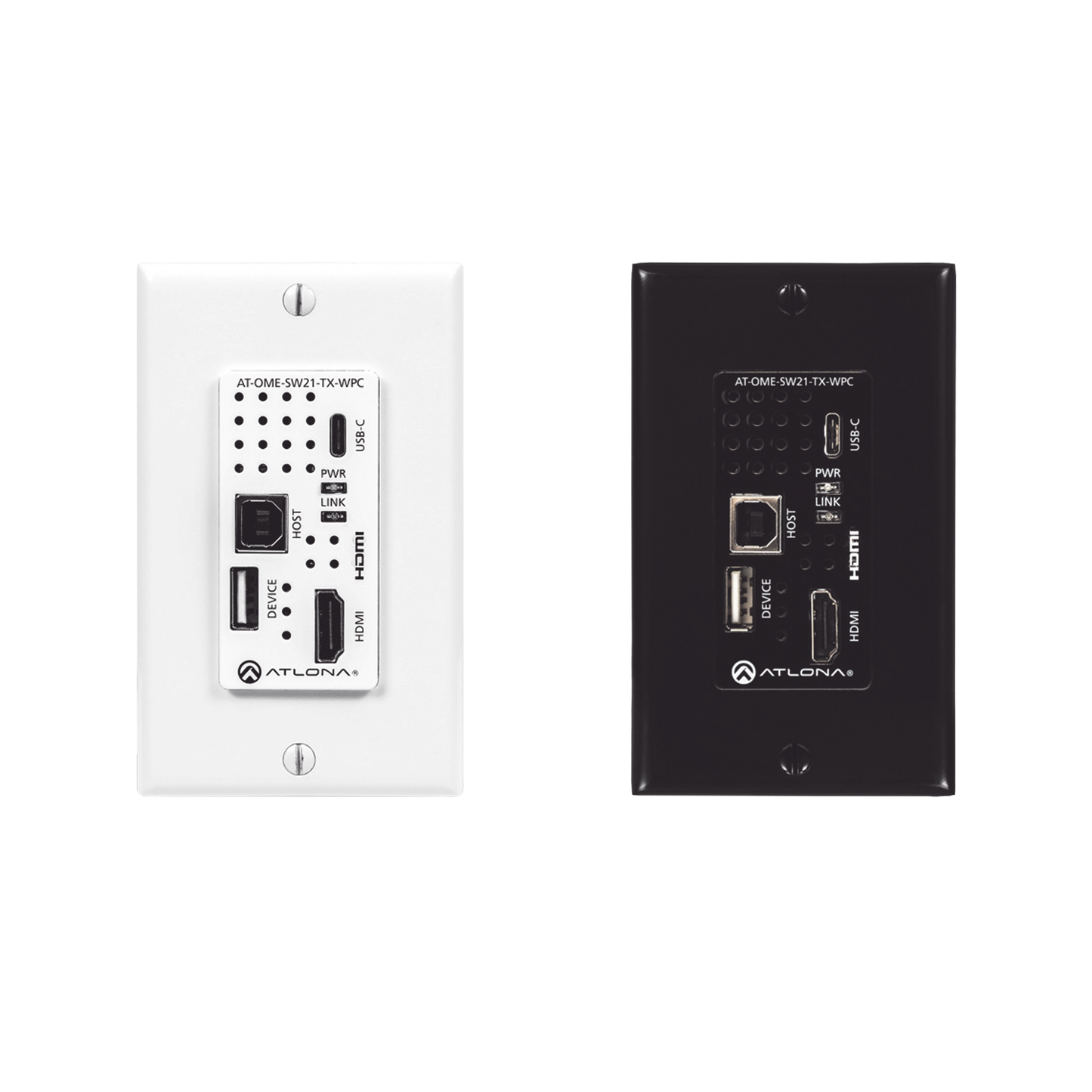 SINGLE GANG TX WALL PLATE WITH USB-C AND HDMI SUPPORTING USB DATA