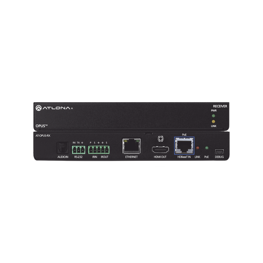 ATLONA ULTRA HIGH DATA RATE EXTENDER RECEIVER W/IR ;  RS232 ;  ETHERNET