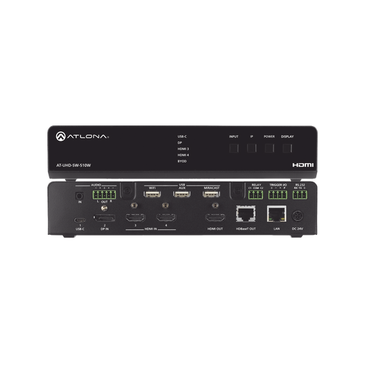 FIVE-INPUT UNIVERSAL SWITCHER WITH WIRELESS PRESENTATION LINK