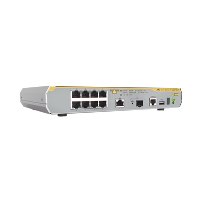 Switch L3, 8x 10/100/1000 Mbps RJ45, 1x 1/2.5/5/10G, 1x SFP+ 10G, sin ventilador 