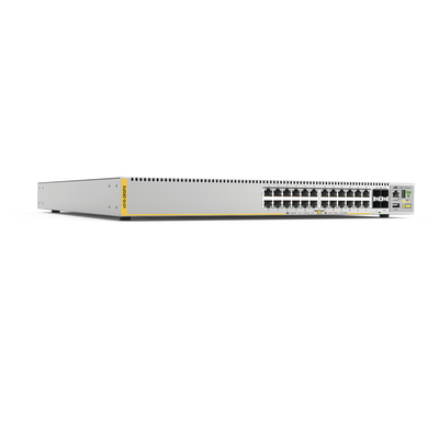 Switch PoE+ Stackeable Capa 3, 24 puertos 10/100/1000 Mbps + 4 puertos SFP+ 10 G, 370 W, fuente redundante