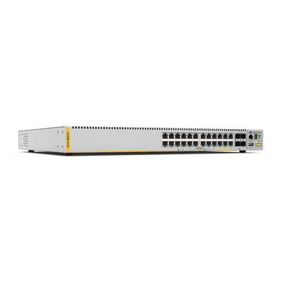 Switch Stackeable Capa 3, 24 puertos 10/100/1000 Mbps + 4 puertos SFP+ 10 G, fuente redundante