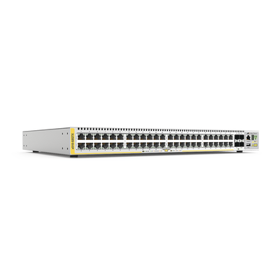 Switch Stackeable Capa 3, 48 puertos 10/100/1000 Mbps + 4 puertos SFP+ 10 G, fuente redundante