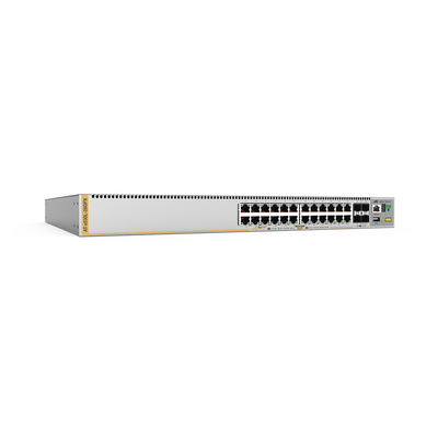 Switch Inteligente Empresarial para Distribución,  PoE+, Stackable, Capa 3, 24 puertos Gbps + 4 puertos SFP+ 10 G, 740 W, Doble fuente PSU, Serie x530L