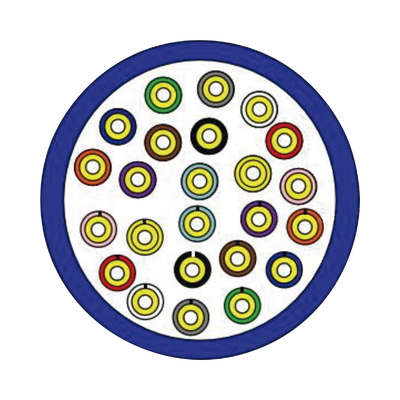 Kilómetro de Fibra Óptica Monomodo G.657A2 para Interior, Tight Buffer, Dieléctrica, 24 hilos