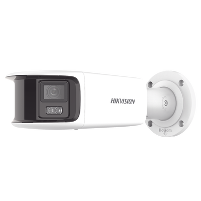 [ PROTECCIÓN ACTIVA ] Bala IP Panorámica 8 Megapixel / 180° / Lente 4 mm / Imagen a Color 24/7 / PoE / WDR 130° / IP67 / ACUSENSE / Protección Activa (Luz Estroboscópica y Alarma Audible) / 40 mts Luz Blanca