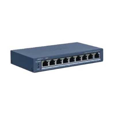 Switch PoE+ / Administrable / 8 Puertos 10/100 Mbps PoE+ / 1 Puerto 100 Mbps Uplink / PoE hasta 250 metros / 60 W