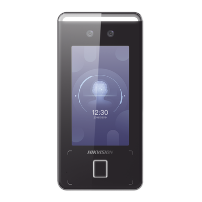 Terminal WiFi de Reconocimiento Facial ULTRA RÁPIDO (IP65) / Hasta 1.5 mts en lectura / Soporta P2P Hik-Connect / 3,000 Usuarios /QR y Videoportero (ambientes de bajo ruido)