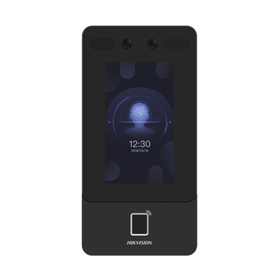 Terminal de Reconocimiento Facial Serie Min Moe (IP65) WIFI con lector MIFARE / Hasta 1,5 mts en lectura / Soporta P2P Hik-Connect / 1500 Rostros / 3000 Huellas / Videoportero.