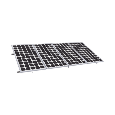 Montaje para Panel Solar en aluminio anodizado para techo o piso de concreto de rápida instalación línea Starter,  arreglo 1x4 módulos fotovoltaicos