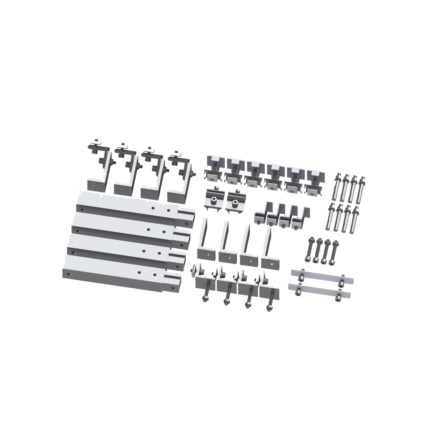 Caja de accesorios de aluminio anodizado para montaje VEKTOR8R , arreglo 1X4 para techo