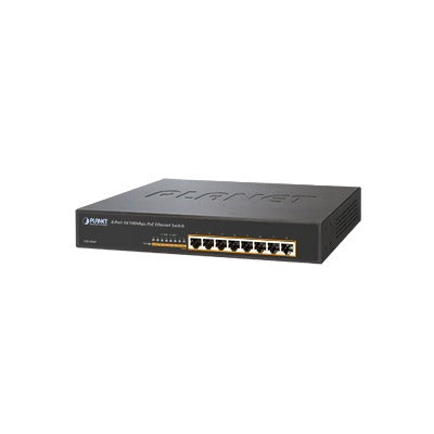 Switch PoE de 8 Puertos PoE 802.3af a 10/100 Mbps.