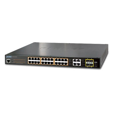 Switch Administrable de 24 puertos PoE+, 4 puertos gigabit Combo TP/SFP