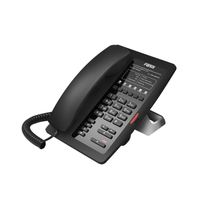 Teléfono IP para Hotelería, profesional con 6 teclas programables para servicio rápido (Hotline), plantilla personalizable con PoE 