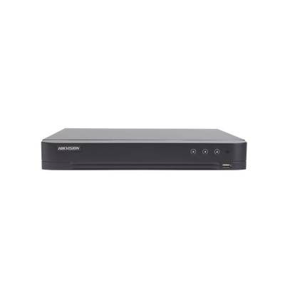 (ACUSENSE / Evita Falsas Alarmas) DVR 4 Megapixel / 4 Canales TURBOHD + 2 Canales IP / 1 Bahía de Disco Duro / Audio Coaxitron