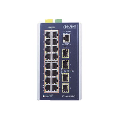 Switch Industrial Capa 3, 16 Puertos 10/100/1000T 802.3 AT POE +, 4 Puertos 1G / 2.5G SFP