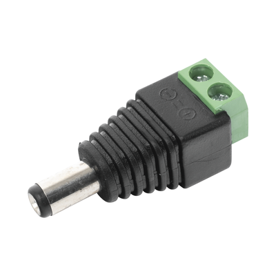 Adaptador Macho Tipo Jack de 3.5 mm Polarizado de 12 Vcc / Terminales Tipo Tornillo / Polarizado (+/-) / Ideal para Cámaras de CCTV.