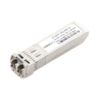 Transceptor SFP+ (Mini-Gbic) / Monomodo / 10 Gbps de velocidad / Conectores LC Dúplex / Hasta 10 km de Distancia