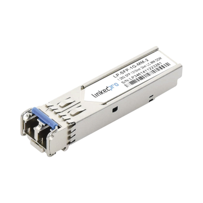 Transceptor Óptico SFP (Mini-Gbic) / Multimodo 1310 nm / 1.25 Gbps / 1000BASE-SX / Conectores LC/UPC Dúplex / DDM / Hasta 2 km