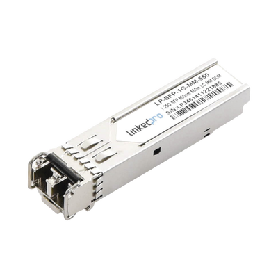 Transceptor SFP (Mini-Gbic) / Multimodo / 1.25 Gbps de velocidad / Conectores LC Dúplex / Hasta 550 m de Distancia