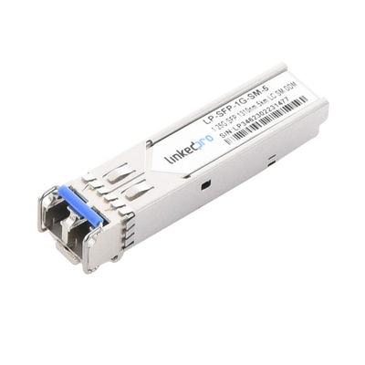 Transceptor SFP (Mini-Gbic) / Monomodo / 1.25 Gbps de velocidad / Conectores LC Dúplex / Hasta 5 km de Distancia