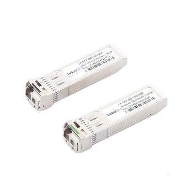 Transceptores Bidireccionales SFP+ (Mini-Gbic) / Monomodo / 10 Gbps de velocidad / Conector LC / Hasta 40 km de Distancia / 2 Piezas