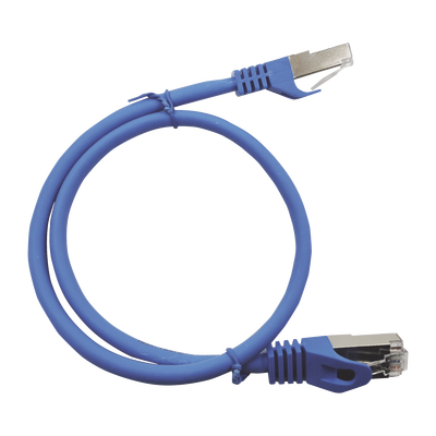 Patch Cord Cat6A 10G blindado 0.5M ( 1.64 ft ) AZUL