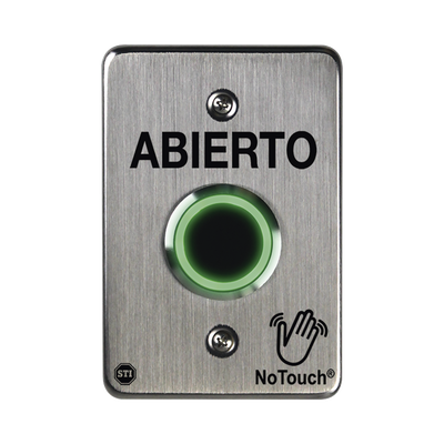 Interruptor IR NoTouch® de Acero Inoxidable, De un solo grupo, ABIERTO