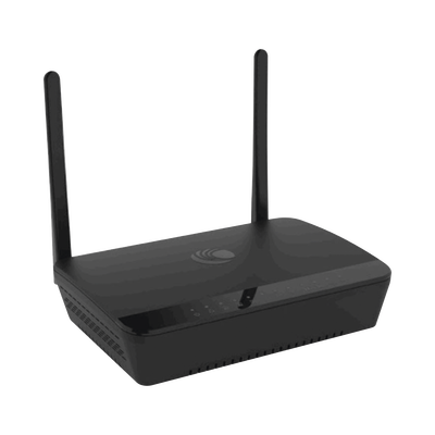 Router residencial cnPilot r195P de alta cobertura, doble banda, 2x puertos ATA, 1x puerto WAN con salida PoE para alimentar suscriptor Cambium