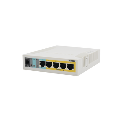 (RB260GSP) Switch Mikrotik 5 puertos PoE (Pasivo) (1in/4out) Gigabit Ethernet y 1 SFP