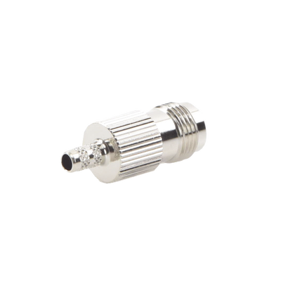 Conector TNC Hembra de Anillo Plegable para Cables RG-58/U, RG-142/U, Niquel /Oro /Delrin.