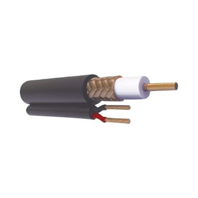 ( venta x metro ) Cable coaxial RG59 Siamés, Malla de Cobre y Aluminio, HECHO EN MÉXICO, Optimizado para HD+ 2 hilos calibre 20.