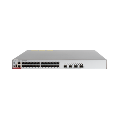 Switch Administrable Capa 3 de 24 puertos Gigabit 802.3af/at con 4 puertos SFP+ para Fibra Óptica de 10G, hasta 750 W, gestión gratuita desde la nube. (No incluye fuentes de alimentación)