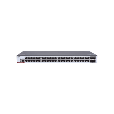 Switch Administrable Capa 3 PoE con 48 puertos Gigabit 802.3af/at + 4 SFP+ para fibra 10Gb, hasta 405 watts, gestión gratuita desde la nube.