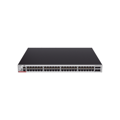 Switch PoE Administrable Capa 3 con 48 Puertos Gigabit 802.3af/at, 4 Puertos SFP+ de 10Gb para Fibra, Presupuesto PoE hasta 1,480W, Gestionable en Ruijie Cloud Gratis, (No incluye fuente de alimentación)