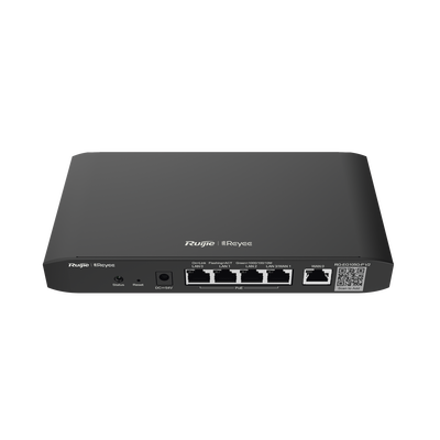 Reyee Router PoE Gestionable en la Nube, 5 Puertos Gigabit, 4 Salidas PoE+, Soporta hasta 100 Usuarios, 600 Mbps